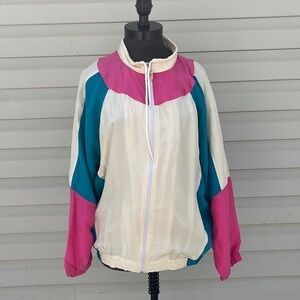 Vintage 90210 Jazz Silk Colorblock Ski Jacket Size Medium